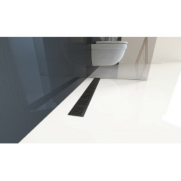 Душевой  лоток  AlcaPlast  APZ10BLACK 950 с решеткой и опорами 95 см