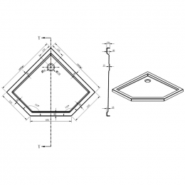 Поддон акриловый Loranto 100х100х5 в комплекте с сифоном (CS-22113-100)
