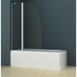 Шторка для ванны, хром, прозрачное стекло 6 мм, 100*140, Azario BOSTON (AZ-142)