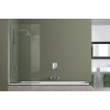 Шторка для ванны Azario MERRIT 800х1400, прозрачное стекло 6 мм, покрытие EASY CLEAN, цвет профиля серебро (AZ-NF6211-1 800)