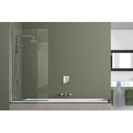 Шторка для ванны, прозрачное стекло 6 мм, покрытие Easy Clean, цвет профиля серебро, 800х1400, Azario MERRIT (AZ-NF6211-1 800)