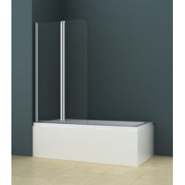 Шторка для ванны, хром, прозрачное стекло 4 мм, 80*140, Azario BOSTON (AZ-141)