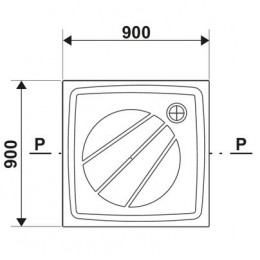 Душевой поддон Ravak PERSEUS PRO-90 цвет белый (XA037701010)