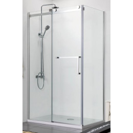 Душевое ограждение Azario VANCOUVER 800х1200х2000 L, без поддона, прозрачное стекло 8 мм, цвет профиля серебро (AZ-NKF1131 L 800)