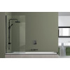 Шторка для ванны Azario MERRIT 800х1400, прозрачное стекло 6 мм, покрытие EASY CLEAN, цвет профиля черный (AZ-NF6211-1 800 BLACK)