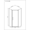 Душевое ограждение Loranto NEO 90x90x200 серое закаленное стекло 8 мм, Easy clean, профиль серебро, без поддона (CS-22112)