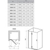 Душевая дверь Ravak Smartline SMSD2-90 A L распашная, левостороння, стекло Transparent, профиль Хром (0SL7AA00Z1)