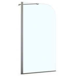 Шторка для ванны Azario MERRIT 800х1400 прозрачное стекло 6 мм, покрытие EASY CLEAN, цвет профиля серебро (AZ-NF6310 800)