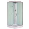 Душевая кабина Loranto CS-6491F(CS-8072) 90х90х215, белая, квадратная, стекло 4мм, поддон 13см