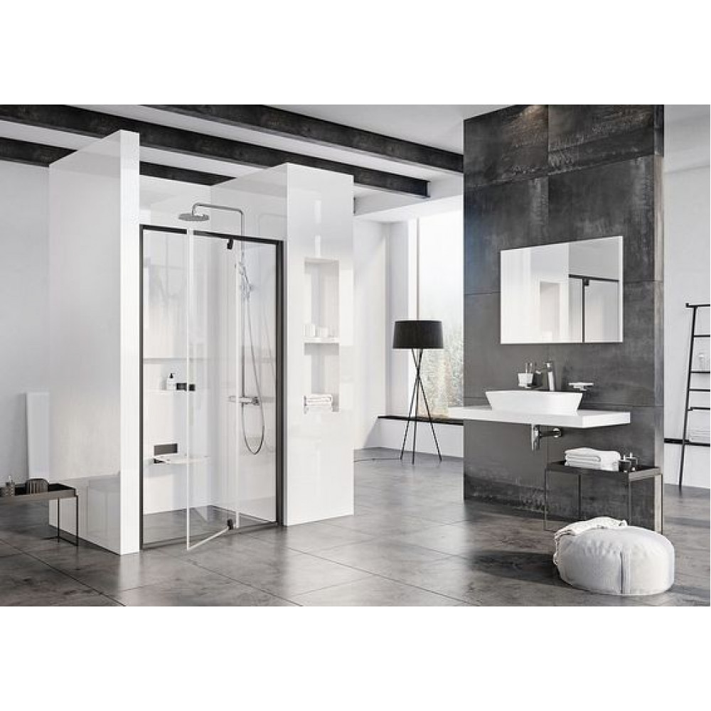 Душевая дверь Ravak Pivot PDOP2-100 распашная, стекло Transparent, профиль Черный (03GA0300Z1)
