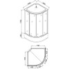 Душевая кабина Loranto 100x100x215 поддон 25 см, 4 мм прозрачное стекло с рисунком "мозайка" (CS-1000-25ТМ/М)
