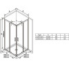 Душевой уголок Ravak Blix Slim 90x90 BLSRV2-90 профиль Хром стекло прозрачное