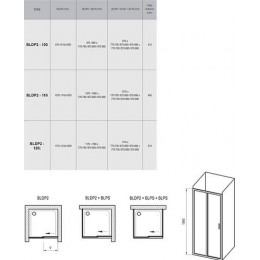 Душевая дверь Ravak Blix BLDP2-100, профиль сатин, стекло Grape (0PVA0U00ZG)