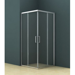 Душевое ограждение Azario SEATTLE 90х90х195 хром, 6мм прозрачное стекло