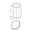 Душевая кабина Loranto CS-6611 G, 100х100х215, поддон 13 см