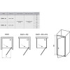 Душевая дверь Ravak Pivot PDOP1-80 распашная, стекло Transparent, профиль Черный (03G40300Z1)