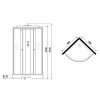 Душевая кабина Loranto 90x90x215 поддон 13 см, 4 мм матовое стекло, профиль и задняя стенка белого цвета (CS-981ТМ/W)