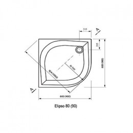Душевой поддон Ravak ELIPSO-80 PAN белый