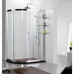 Душевое ограждение Azario VICTORIA 900х1200х1900 L, без поддона, прозрачное стекло 8 мм, цвет профиля серебро (AZ-NNQ2131-1-L 900)