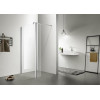 Душевая перегородка Azario CHICAGO 1200х1950 прозрачное стекло 8 мм, покрытие EASY CLEAN, подвижная доп.перегородка 50 см, цвет профиля серебро (AZ-NAR6321 1200)