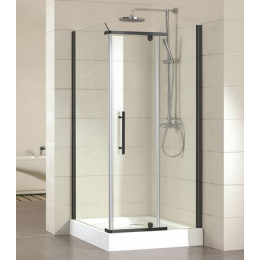 Душевое ограждение AZARIO EDMONTON 900х900х2000 стекло прозрачное 6 мм, профиль черный (AZ-NNC1231 900 BLACK)