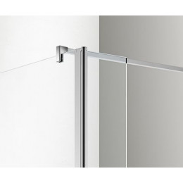Душевая перегородка Azario CHICAGO 1100х1950 прозрачное стекло 8 мм, покрытие EASY CLEAN, подвижная доп.перегородка 30 см, цвет профиля серебро (AZ-NAR6321 1100)
