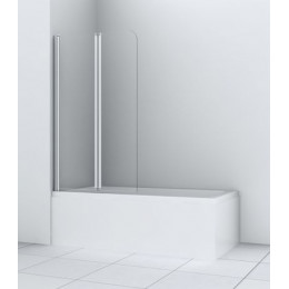 Шторка для ванны, хром, прозрачное стекло 4 мм, 80*140, Azario BOSTON (AZ-141)