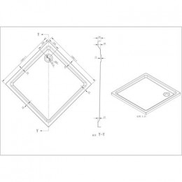 Поддон акриловый Loranto 100х100х5 в комплекте с сифоном (CS-15056-100)