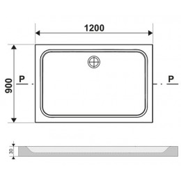 Душевой поддон Ravak GIGANT PRO 120х90 CHROME белый