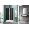 Душевая кабина AZARIO DENVER 90х90х200 прозрачное стекло 4 мм. с покрытием Easy Clean, задняя панель черная, цвет профиля хром (AZ-N10806 900)