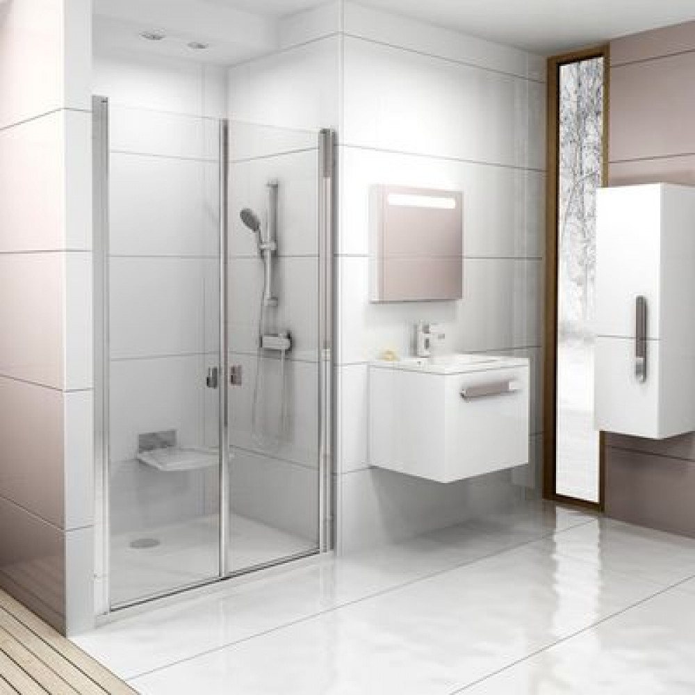 Душевая дверь Ravak Chrome CSDL2-90, профиль хром, стекло прозрачное