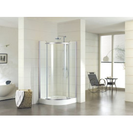 Душевое ограждение Azario EDMONTON 900х900х2000, БЕЗ ПОДДОНА, распаш дверь, 8 мм, профиль хром