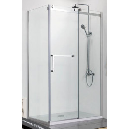 Душевое ограждение Azario VANCOUVER 800х1200х2000 R, без поддона, прозрачное стекло 8 мм, цвет профиля серебро (AZ-NKF1131 R 800)