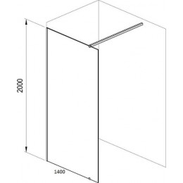 Душевая перегородка Ravak Walk-In Wall 140 стекло Transparent, профиль Хром (GW9WM0C00Z1)