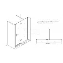Душевое ограждение Roca Metropolis дверь распашная 1600х1950 прозрачное стекло, профиль хром (MP3416012M)