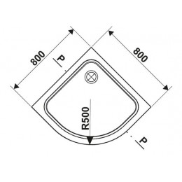 Душевой поддон Ravak ELIPSO PRO-80 CHROME белый