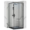 Душевое ограждение Loranto NEO 100x100x190 прозрачное закаленное стекло 5 мм, профиль черный, без поддона (CS-21809B-100)