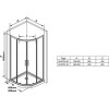 Душевой уголок Ravak Blix Slim 80x80 BLSCP4-80 профиль хром