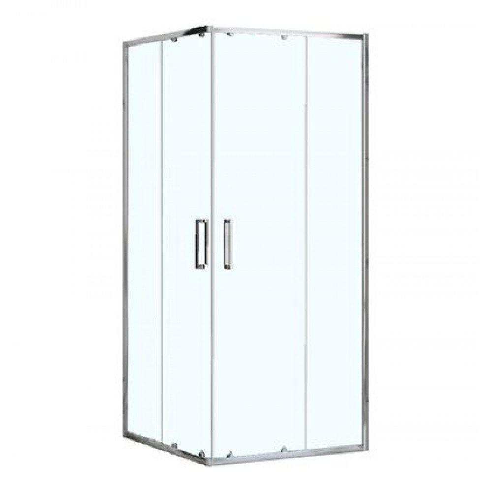 Душевое ограждение Loranto NEO 100x100x190 прозрачное закаленное стекло 5 мм, профиль серебро, без поддона (CS-21809-100)