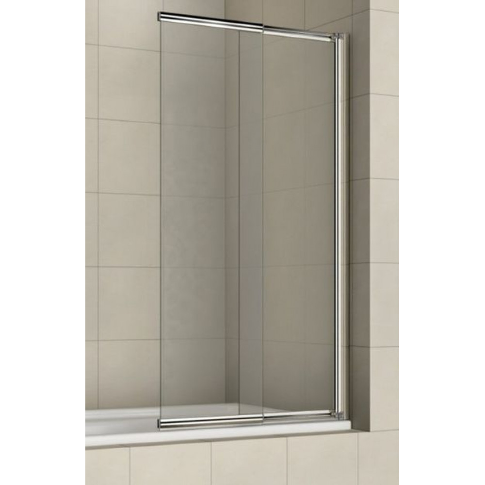 Шторка для ванны Azario MERRIT 800х1400 раздвижная, прозрачное стекло 5 мм, покрытие EASY CLEAN, цвет профиля серебро (AZ-NF6122 800)