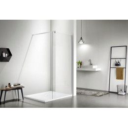 Душевая перегородка Azario CHICAGO Walk-in 1000x1950 прозрачное стекло 8 мм, покрытие EASY CLEAN, цвет профиля серебро (AZ-NAR6310 1000)