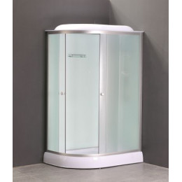 Душевая кабина LORANTO 120х80х215 с низким поддоном 13 см, белое закаленное стекло 4 мм, профиль хром (CS-66121R F 120)