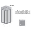 Душевая дверь Ravak Supernova ASRV3-80 198 раздвижная, стекло Transparent, профиль Сатин (15V40UR2Z1)