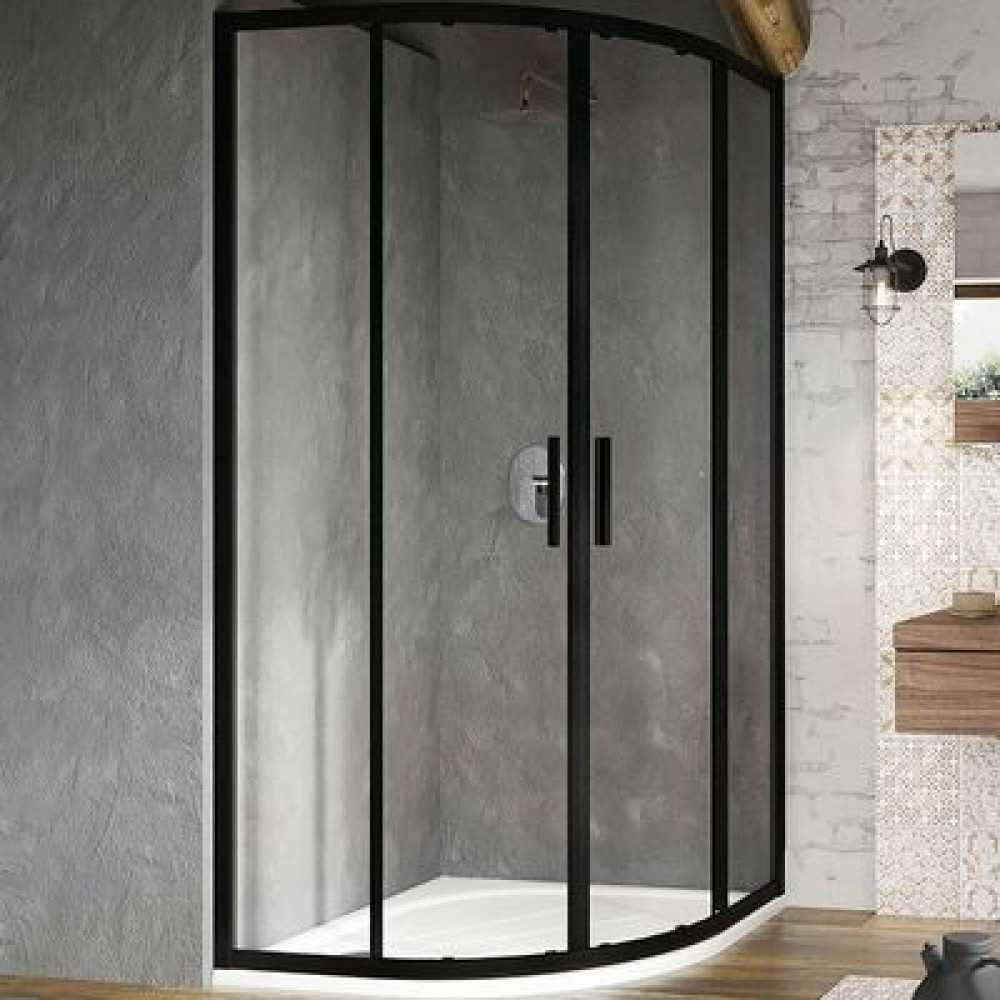Душевой уголок Ravak Blix BLSCP4-90 90x90 стекло Transparent, профиль Черный (X3BM70300Z1)