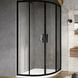 Душевой уголок Ravak Blix BLSCP4-90 90x90 стекло Transparent, профиль Черный (X3BM70300Z1)