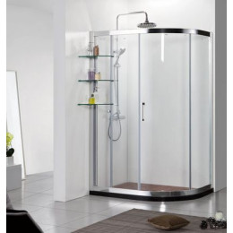 Душевое ограждение Azario VICTORIA 900х1200х1900 R, без поддона, прозрачное стекло8 мм, цвет профиля серебро (AZ-NNQ2131-1-R 900)