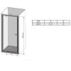 Душевая дверь Ravak Pivot PDOP1-90 распашная, стекло Transparent, профиль Черный  (03G70300Z1)
