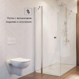 Душевое ограждение Roca Capital боковая часть 900х1950 прозрачное стекло, хром (M4409012M)