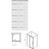 Душевой уголок Ravak Matrix MSDPS 110x80 L  профиль Белый стекло Transparent (0WLD4100Z1)