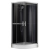 Душевая кабина AZARIO DENVER 90х90х200 серое стекло 4 мм. покрытие Easy Clean, задняя панель черная, цвет профиля серый (AZ-N10812 900 GREY)